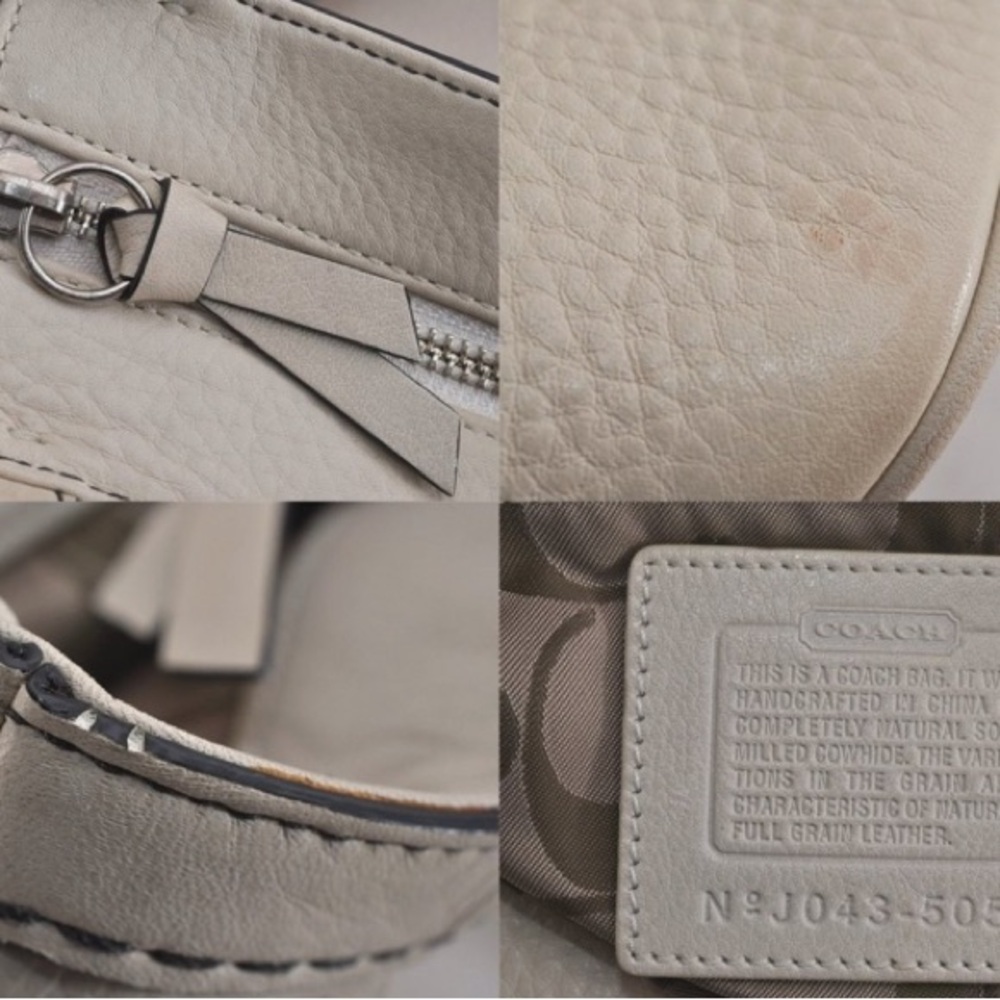 Vintage Authentic Coach Cream/white Shoulder Bag - Picture 9 of 10